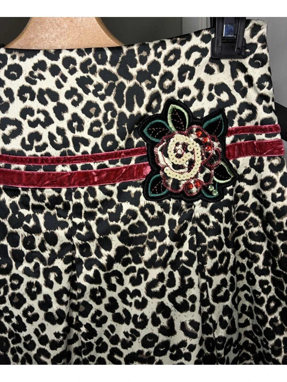 Children’s Place Cheetah Rose Lace Skirt Size 10
